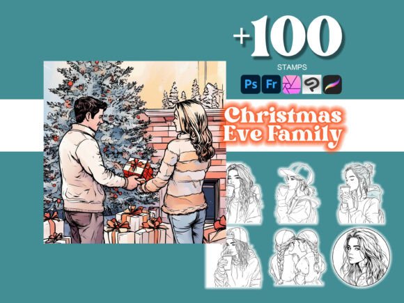 100 Christmas Eve Family Photoshop: Creative Possibilities for Artists and Designers
