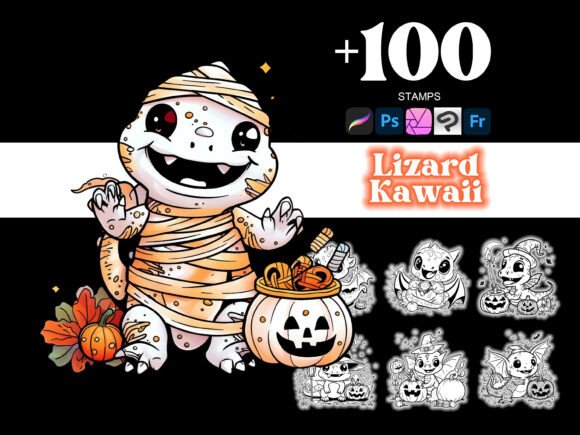 100 Lizard Halloween Procreate: Creative Inspiration for Digital Artists