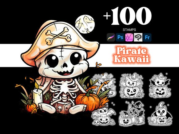 100 Pirate Halloween Procreate: Creative Tools for Real-World Projects
