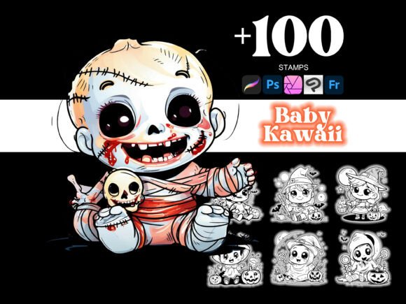 Baby Halloween Procreate: Kawaii Magic for Digital Artists