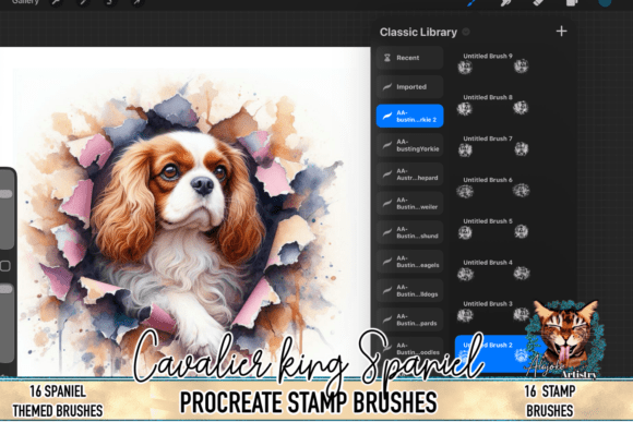 Cavalier King Charles Spaniel Procreate: Bringing Royal Charm to Digital Art