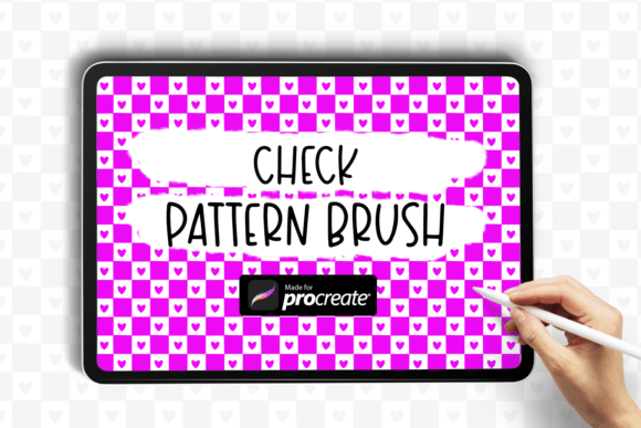 Check and Hearts Pattern Procreate Brush: A Playful, Versatile Design Asset