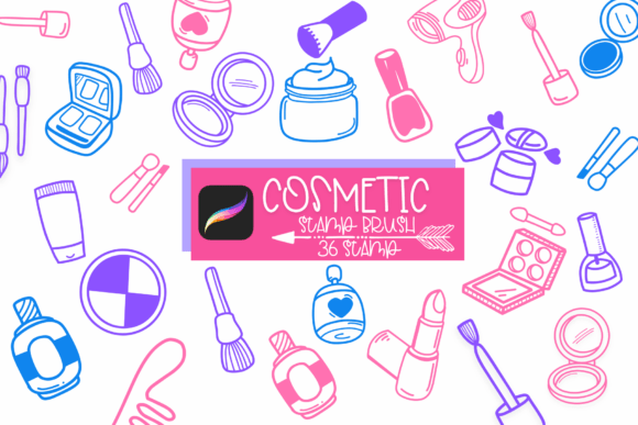 Cosmetic Procreate Stamp Brush Set: Enhancing Digital Beauty Design