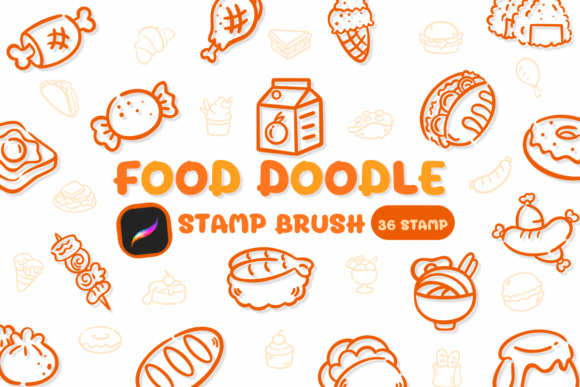 Enhancing Creative Projects with Food Doodle: A Procreate Stamp Brush with Sketch Style Charm