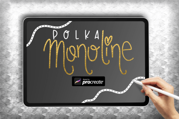 Polka Monoline Procreate Brush: Strategic Design Tool for Digital Artists and Creators