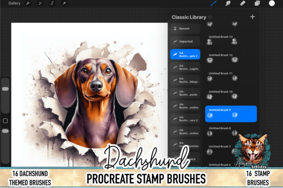 Unleashing Creativity: The Rise of Dachshund Procreate Brush Stamps in Digital Art