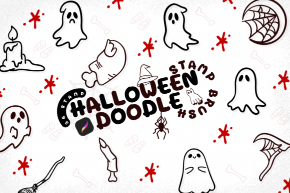 Unlocking Creativity with Halloween Doodle: A Must-Have Procreate Stamp Brush for Artists